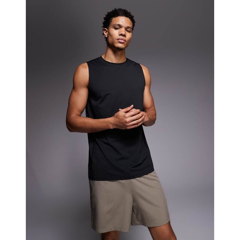 4505 Icon quick dry mesh training tank in black