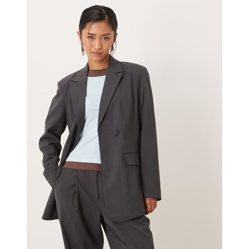 AWARE mix & match tailored blazer in dark grey melange 111338216