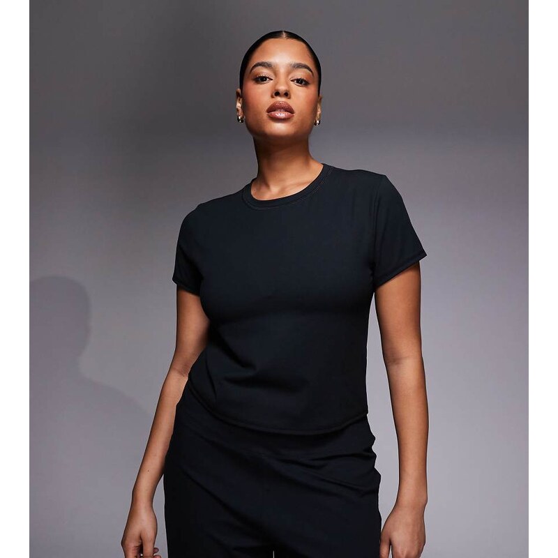 4505 Curve Icon soft touch studio baby t-shirt in black