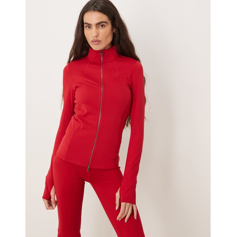 Hollister Gilly Hicks high neck snatched waist jacket co-ord in