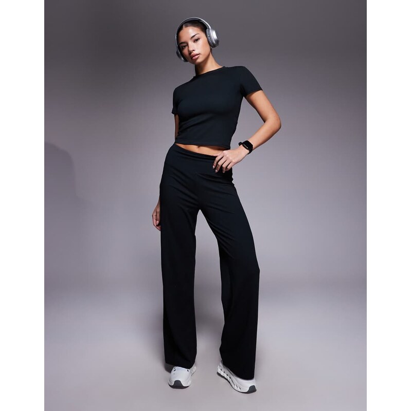 4505 Icon soft touch high waist wide leg dance pant in black 112068841