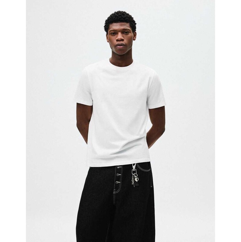 Bershka Short sleeve t-shirt in white