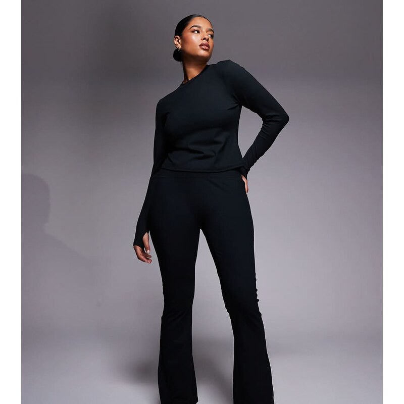 4505 Curve Icon soft touch high waist slim kick yoga legging in