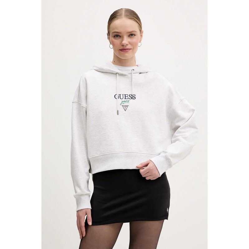 Guess Jeans mikina s kapucí dámská bavlněná