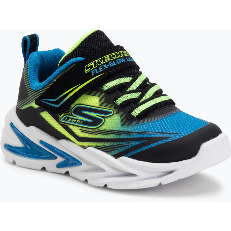 Dětské boty SKECHERS Flex-Glow Ultra black/blue/lime