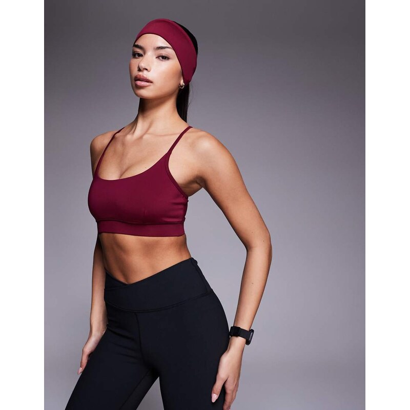 4505 active medium support sports bra with adjustable straps in cherry 115515636