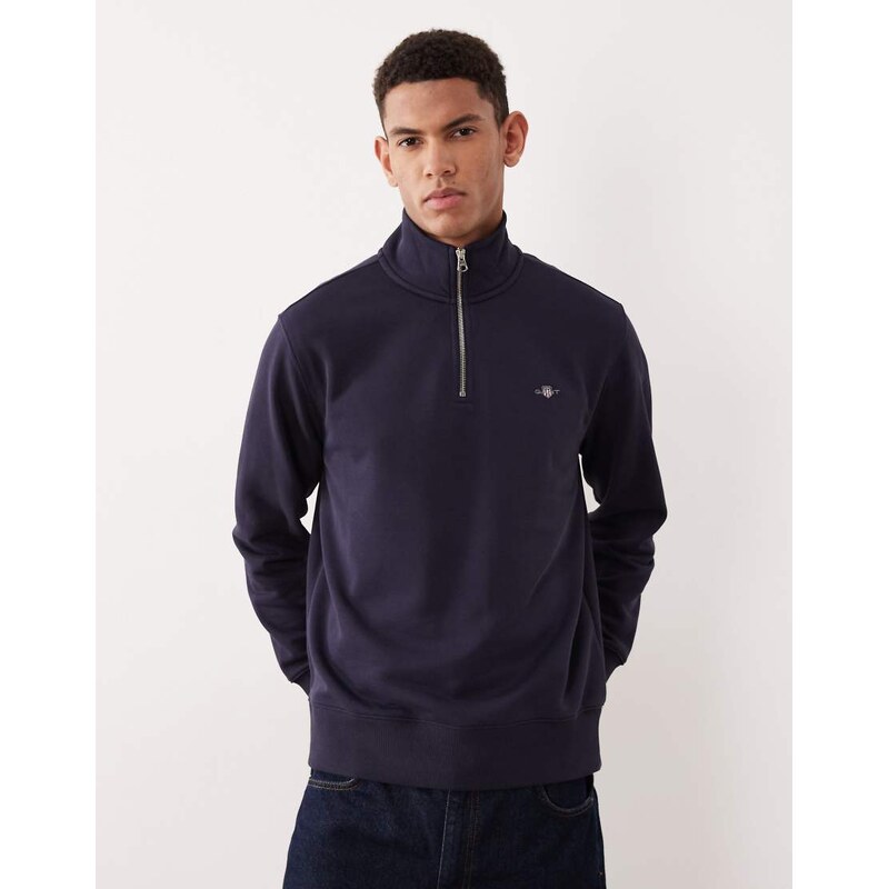 Gant 1/4 zip up sweat in navy