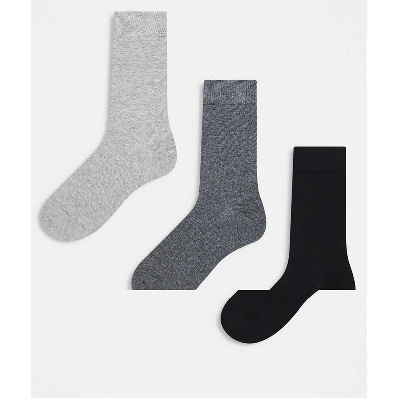 ONLY & SONS 3 packs socks in black and grey