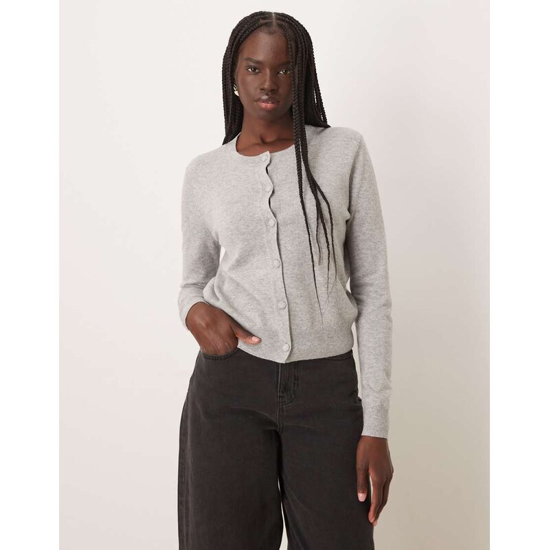 Mango lightweight cardigan in grey 111346289