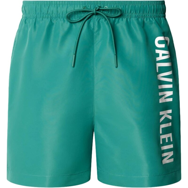 Calvin Klein Swimwear Plavecké šortky Intense Power smaragdová /