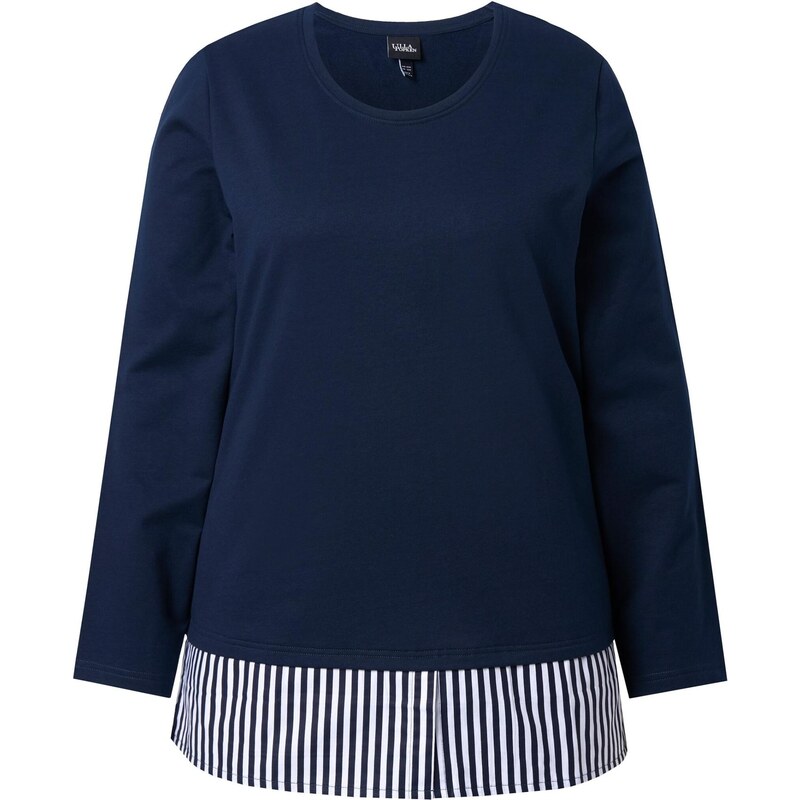 Ulla Popken Tričko marine modrá / bílá 111345818