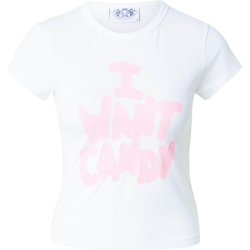 Juicy Couture Tričko I WANT CANDY růžová / bílá 111345989