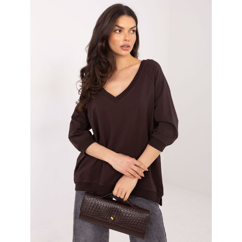 RUE PARIS Sweatshirt-RV-BL-5676.09-dark brown