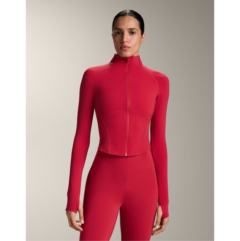 OYSHO Light warm jacket with seams in red 115715679