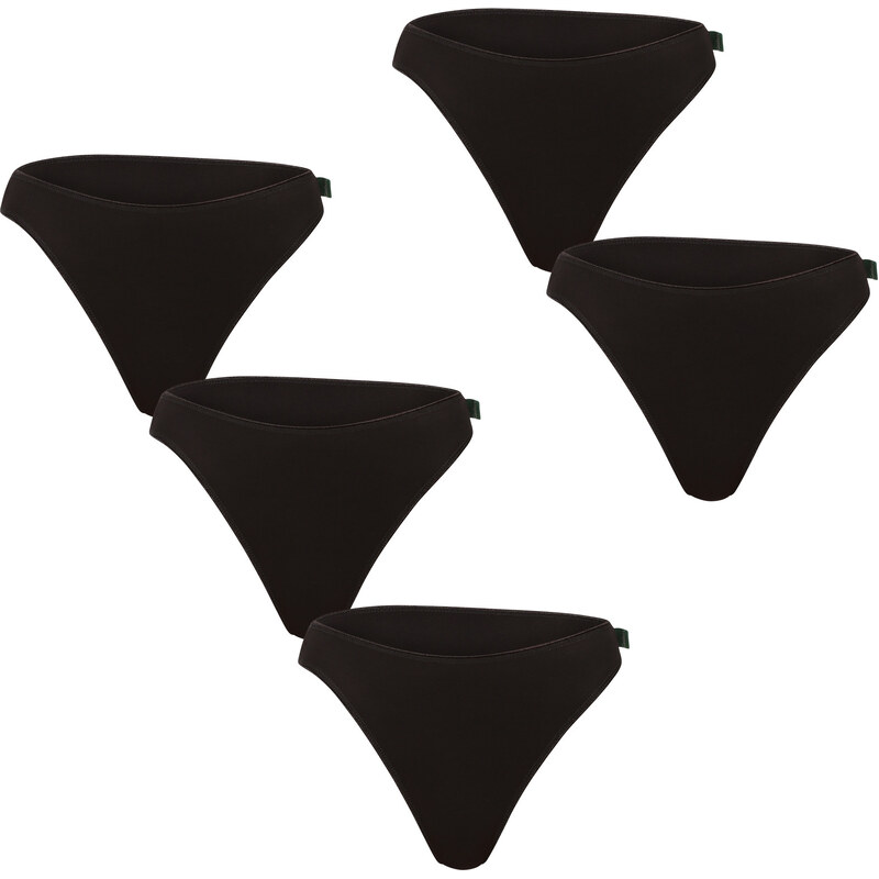5PACK dámská tanga Gaubert černá (GBTW-907) XXL/3 110743418
