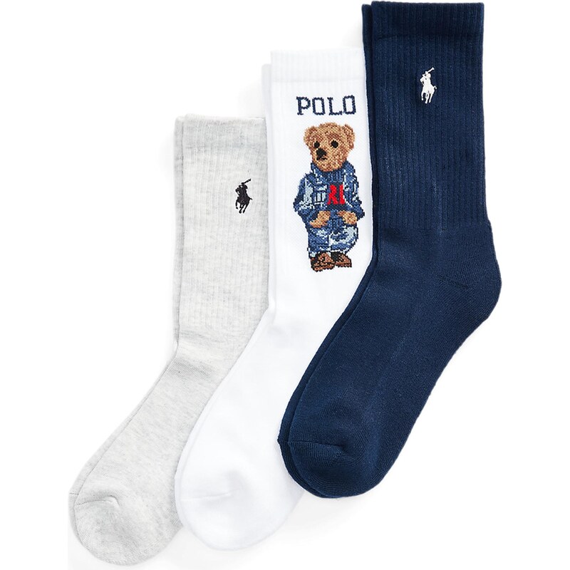 Polo Ralph Lauren Ponožky námořnická modř / hnědá / šedý melír /