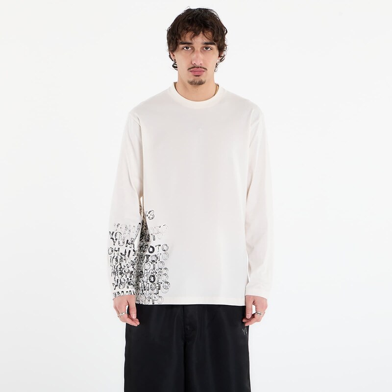 Tričko Y-3 Gfx Long Sleeve T-Shirt Chalk White XL
