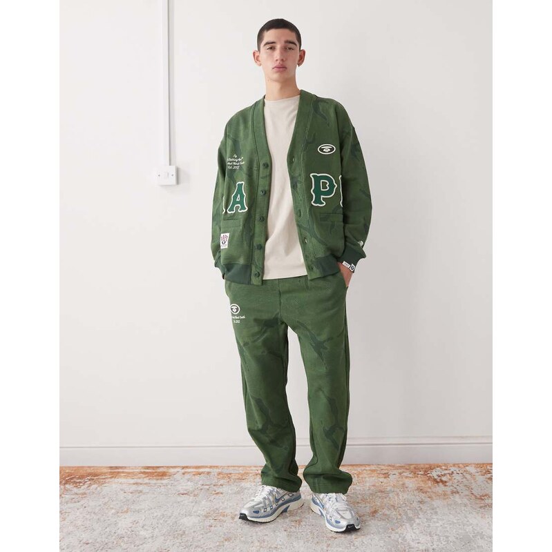 Aape by A Bathing Ape loose fit joggers in dark green camo-Multi 112068433