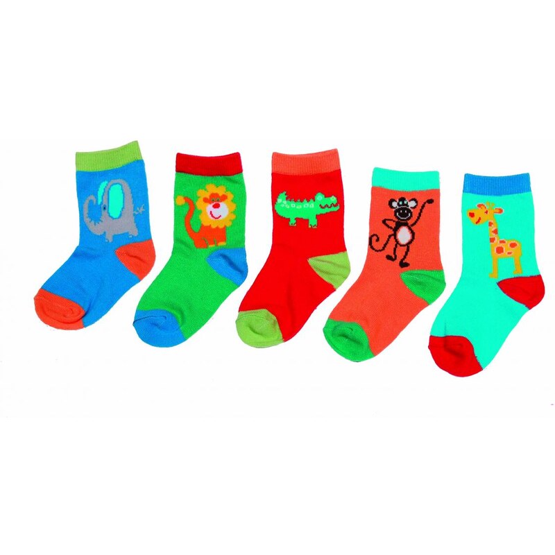 PIDILIDI Dětská sada 5ks ponožek - barevná