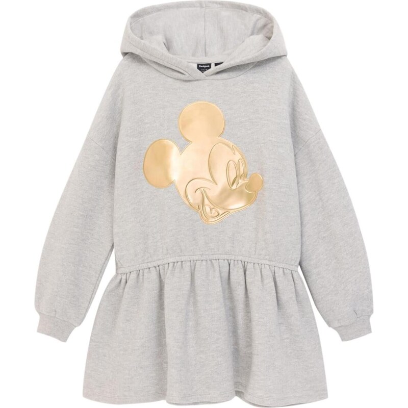 Desigual Šaty Mickey Mouse zlatě žlutá / světle šedá