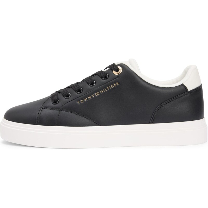 TOMMY HILFIGER Tenisky zlatá / černá / bílá