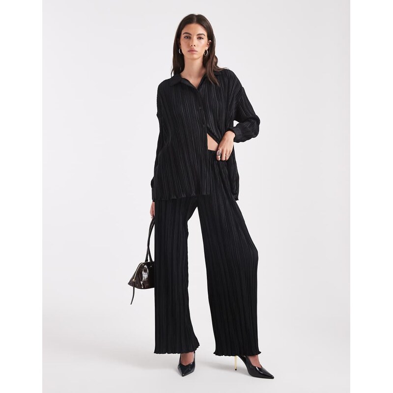 4th & Reckless plisse elasticated waist wide leg trousers co-ord in 115518078