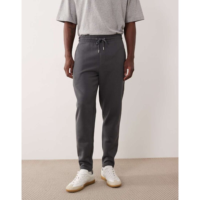 ASOS DESIGN smart slim jogger in charcoal-Grey