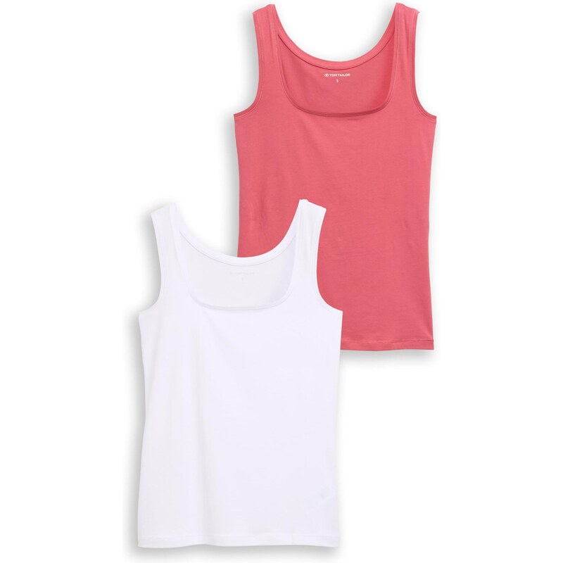 TOM TAILOR Top purpurová / bílá 112146658