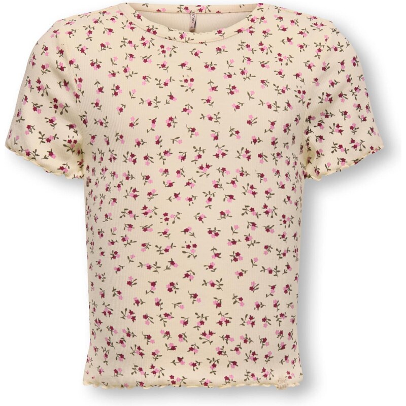 Only Mini Tričko KMGTRINNY režná / olivová / růžová / vínově