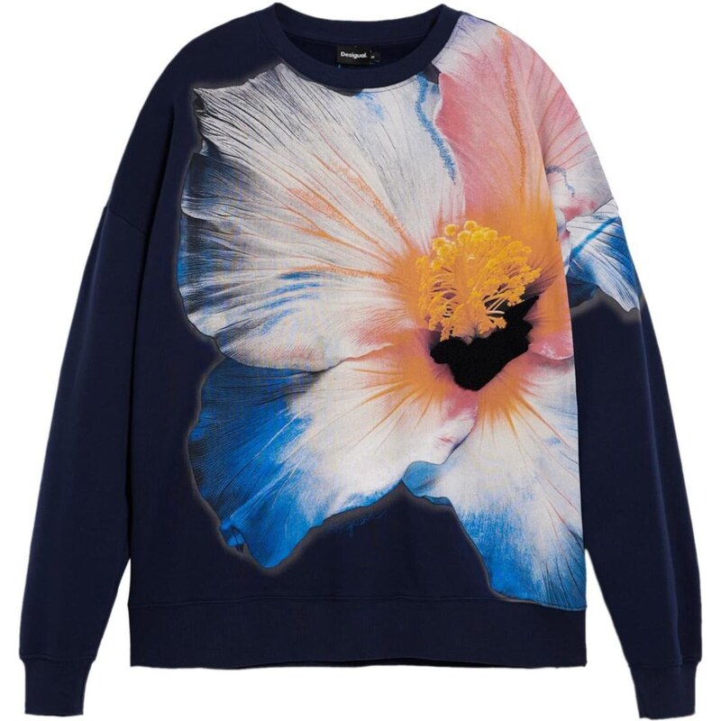 Desigual Mikina marine modrá / azurová / oranžová / malinová