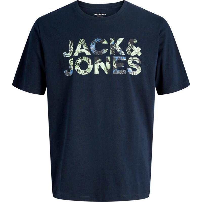JACK & JONES Tričko JJEJeff noční modrá / šedá / pastelově