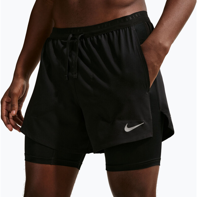 Pánské běžecké šortky Nike Stride Dri-Fit Hybrid 5 black