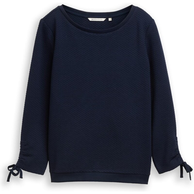 TOM TAILOR DENIM Mikina tmavě modrá