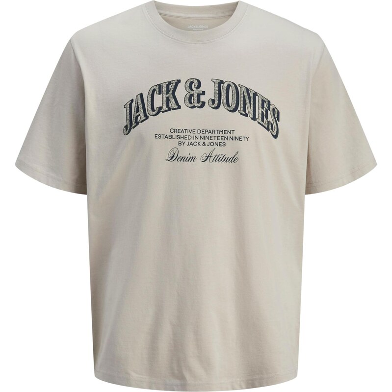 JACK & JONES Tričko JJEDenver světle šedá / černá