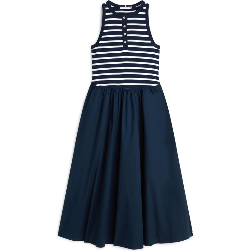 TOMMY HILFIGER Šaty tmavě modrá / bílá