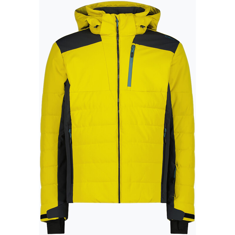 Pánská lyžařská bunda CMP 35W0127 Zip Hooded gold green