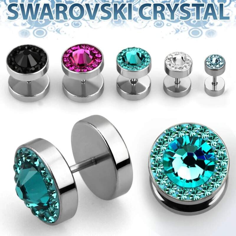 Achadirect Falešný plug z chirurgické oceli s krystaly Swarovski IPGC 112162462