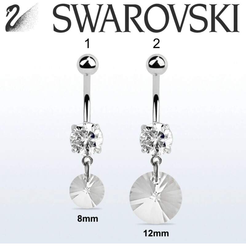 Achadirect Piercing do pupíku s visacím krystalem Swarovski 112162464