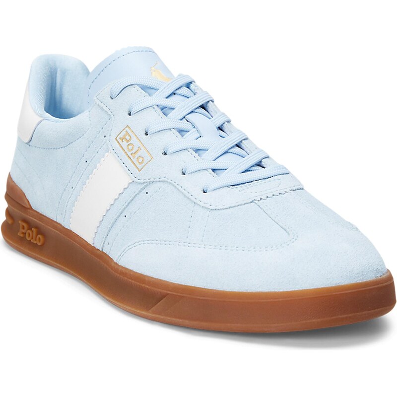 Polo Ralph Lauren Tenisky AERA světlemodrá / zlatá / bílá