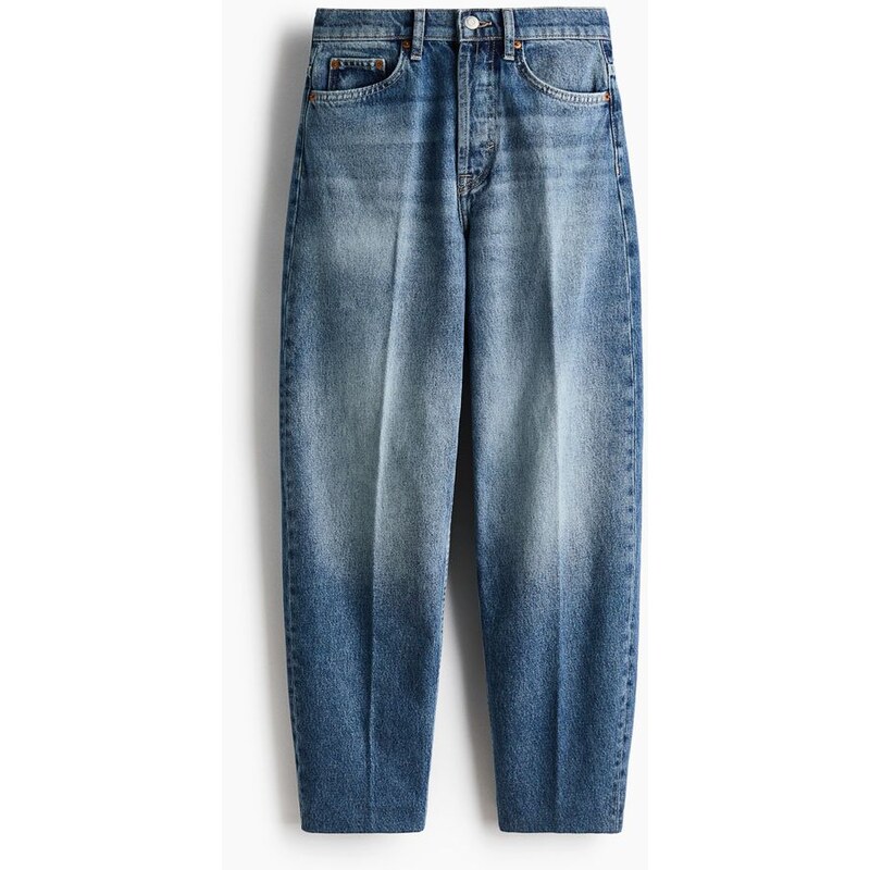 H&M - Barrel High Ankle Jeans - Denim Blue