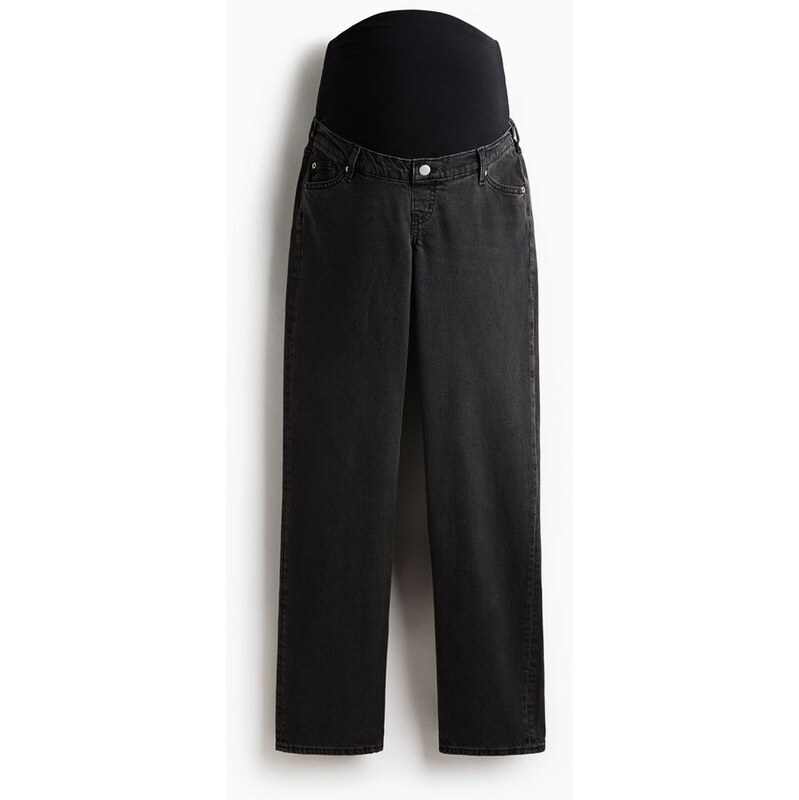 H&M - MAMA Straight jeans - Tmavě Šedý Denim