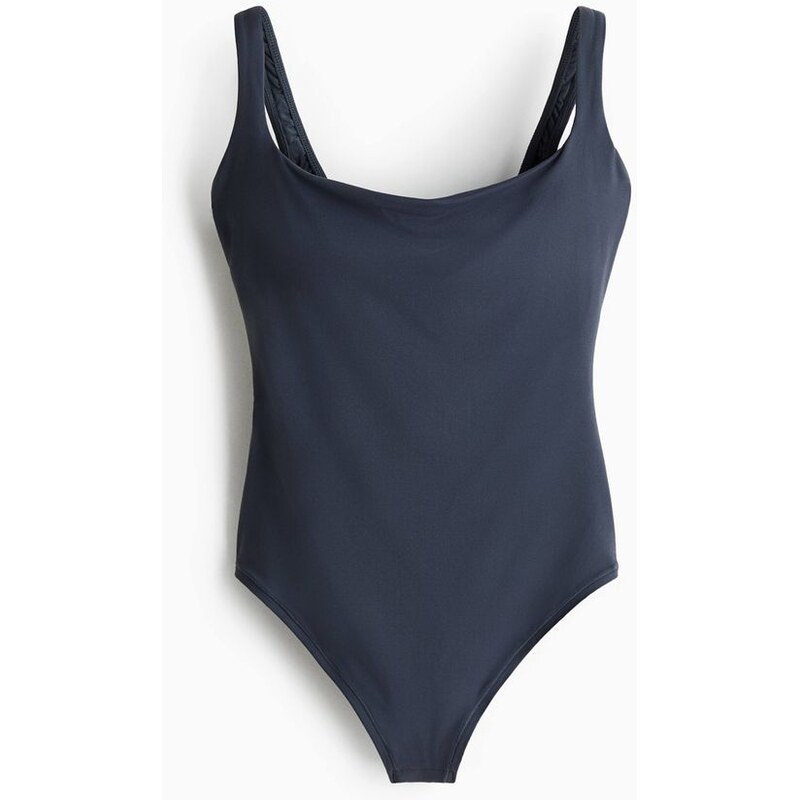 H&M - Body z mikrovláknas vyztuženými košíčky - modrá 112167504