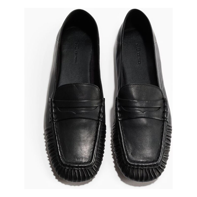 H&M - Kožené mokasíny - černá 112167579