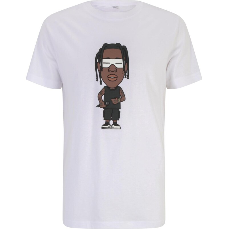 Mister Tee Tričko Texas Sketch 2.0 čokoládová / černá / bílá
