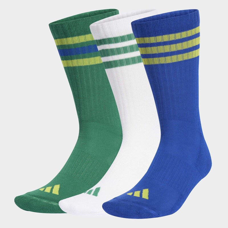 adidas Performance adidas 3S ESS C CRW 3P SOCKS BGREEN/BOBLUE/BYELLO 112170586