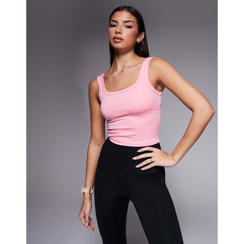 4505 Icon active slightly cropped vest in rosy pink 113263877