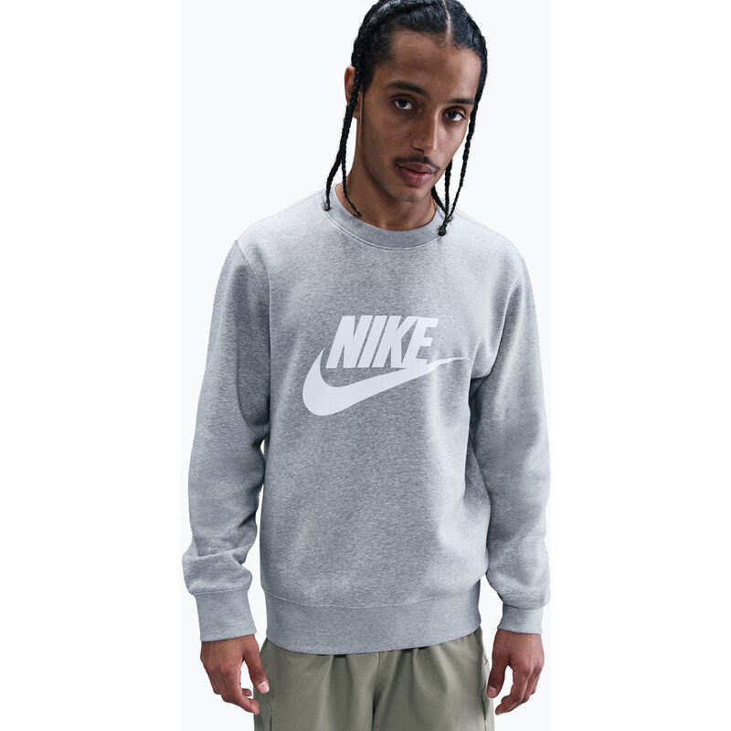 Pánská mikina Nike Sportswear Club Graphic Fleece Crew dark grey