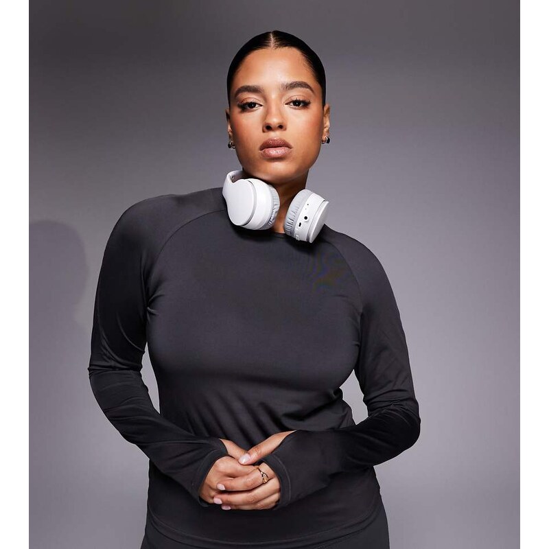 4505 Curve Icon active quick dry slim fit long sleeve top in smoke 112183219