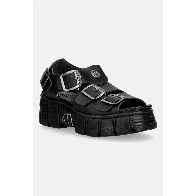 Sandály New Rock VEGAN NEGRO GRUESO, TOWER CASCO NEGRO LAT 112184310