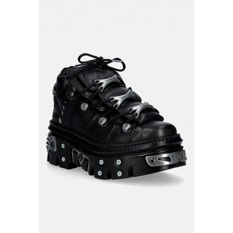 Kožené tenisky New Rock CRUST NEGRO, REACTOR NEGRO E14 casco + 112184435